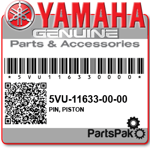 Yamaha 5VU-11633-00-00 Pin, Piston; 5VU116330000