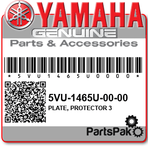 Yamaha 5VU-1465U-00-00 Plate, Protector 3; 5VU1465U0000