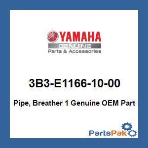 Yamaha 3B3-E1166-10-00 Pipe, Breather 1; 3B3E11661000
