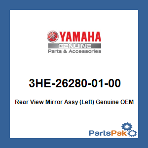 Yamaha 3HE-26280-01-00 Rear View Mirror Assy (Left); 3HE262800100