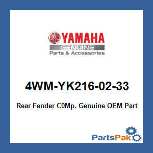 Yamaha 4WM-YK216-02-33 Rear Fender C0Mp.; 4WMYK2160233
