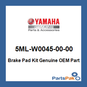 Yamaha 5ML-W0045-00-00 Brake Pad Kit; 5MLW00450000