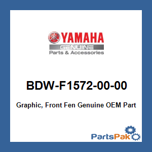 Yamaha BDW-F1572-00-00 Graphic, Front Fen; BDWF15720000