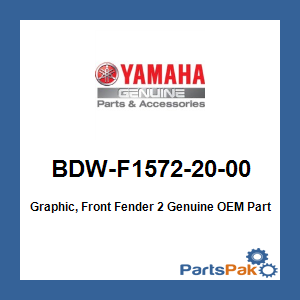 Yamaha BDW-F1572-20-00 Graphic, Front Fender 2; BDWF15722000