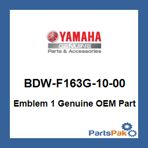 Yamaha BDW-F163G-10-00 Emblem 1; BDWF163G1000