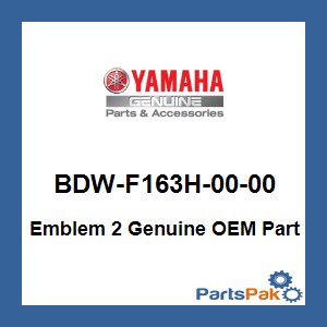 Yamaha BDW-F163H-00-00 Emblem 2; BDWF163H0000