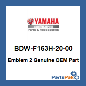Yamaha BDW-F163H-20-00 Emblem 2; BDWF163H2000