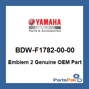 Yamaha BDW-F1782-00-00 Emblem 2; BDWF17820000
