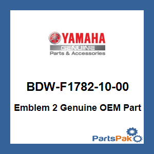 Yamaha BDW-F1782-10-00 Emblem 2; BDWF17821000