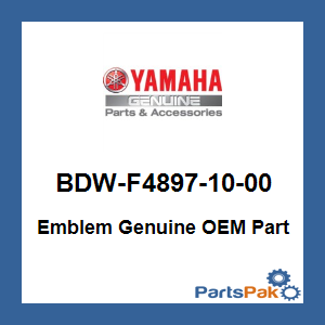 Yamaha BDW-F4897-10-00 Emblem; BDWF48971000