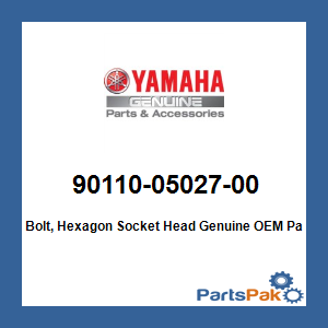 Yamaha 90110-05027-00 Bolt, Hexagon Socket Head; 901100502700