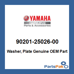 Yamaha 90201-25026-00 Washer, Plate; 902012502600