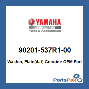 Yamaha 90201-537R1-00 Washer, Plate(4Jt); 90201537R100
