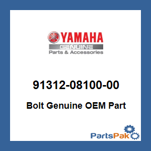 Yamaha 91312-08100-00 Bolt; 913120810000