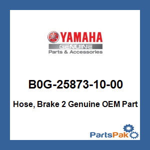 Yamaha B0G-25873-10-00 Hose, Brake 2; B0G258731000