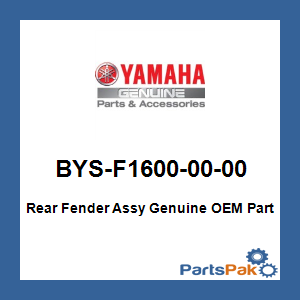 Yamaha BYS-F1600-00-00 Rear Fender Assy; BYSF16000000