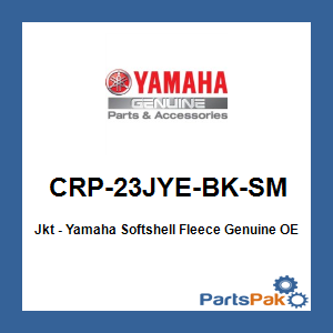 Yamaha CRP-23JYE-BK-SM Jkt - Yamaha Softshell Fleece; CRP23JYEBKSM