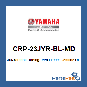 Yamaha CRP-23JYR-BL-MD Jkt-Yamaha Racing Tech Fleece; CRP23JYRBLMD