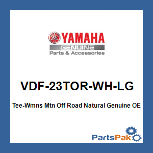Yamaha VDF-23TOR-WH-LG Tee-Wmns Mtn Off Road Natural; VDF23TORWHLG