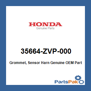Honda 35664-ZVP-000 Grommet, Sensor Harn; 35664ZVP000