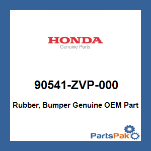 Honda 90541-ZVP-000 Rubber, Bumper; 90541ZVP000