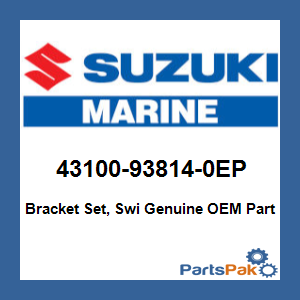 Suzuki 43100-93814-0EP Bracket Set, Swivel (Shadow Black Metallic)