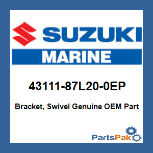 Suzuki 43111-87L20-0EP Bracket, Swivel (Shadow Black Metallic)