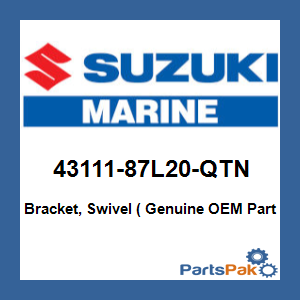 Suzuki 43111-87L20-QTN Bracket, Swivel (L) (Super Cool White)