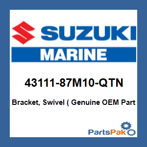 Suzuki 43111-87M10-QTN Bracket, Swivel (X) (Super Cool White)
