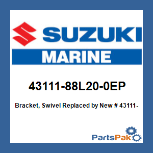 Suzuki 43111-88L20-0EP Bracket, Swivel (Shadow Black Metallic); New # 43111-88L21-0EP