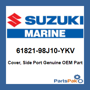 Suzuki 61821-98J10-YKV Cover, Side Port (Matte Black)