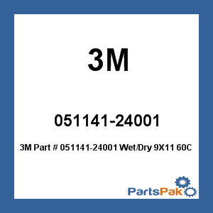 3M 051141-24001; Wet/Dry 9X11 60C 50Pk