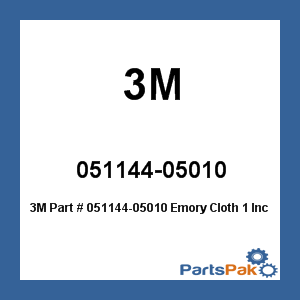3M 051144-05010; Emory Cloth 1 Inch X50Yd 80J
