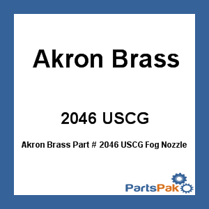Akron Brass 2046 USCG; Fog Nozzle 2-1/2 Inch Nst/Nh