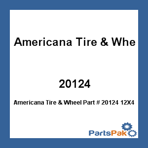 Americana Tire & Wheel 20124; 12X4 Spoke 4H-4.0 Galvanized