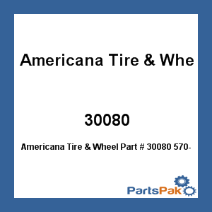 Americana Tire & Wheel 30080; 570-8 B/4H Trailer Wheel K353