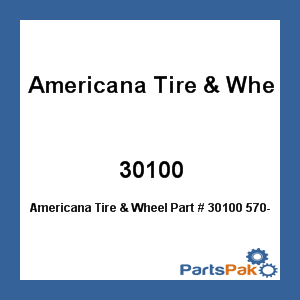 Americana Tire & Wheel 30100; 570-8 B/5H Trailer Wheel K353