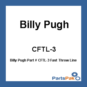 Billy Pugh CFTL-3; Fast Throw Line 3/8 Inch X100