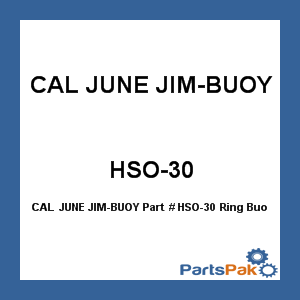 CAL JUNE JIM-BUOY HSO-30; Ring Buoy Orange Hard Shell