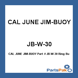 CAL JUNE JIM-BUOY JB-W-30; Ring Buoy White 30 Inch