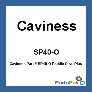 Caviness SP40-O; Paddle Olive Plastic Aluminum 4 Ft
