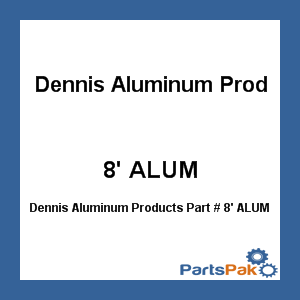 Dennis Aluminum Products 8 ft ALUM; Boat Pole 1-1/2 Inch Diam.