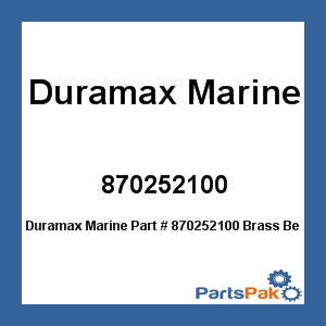 Duramax Marine 870252100; Brass Bearing 1.000 X 1.250 Back