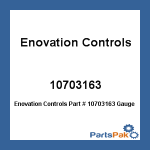 Enovation Controls 10703163; Gauge Temperature Switch PolyCarbonate