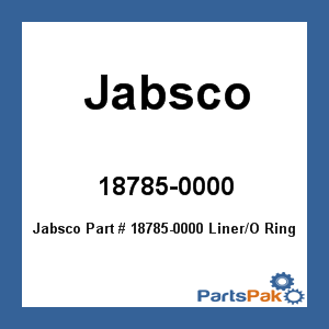 Jabsco 18785-0000; Liner/O Ring