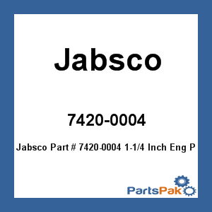 Jabsco 7420-0004; 1-1/4 Inch Eng Pump 62 Gpm