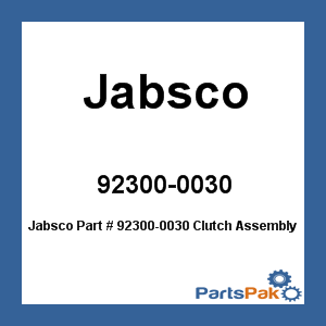 Jabsco 92300-0030; Clutch Assembly 12V