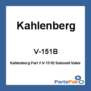 Kahlenberg V-151B; Solenoid Valve Vertical Mount 110V