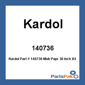 Kardol 140736; Msk Papr 36 Inch X400 Ft 1/Box