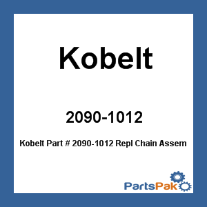 Kobelt 2090-1012; Repl Chain Assembly 2090Cont